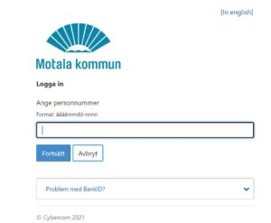 Formulärfält för att ange personnummer.